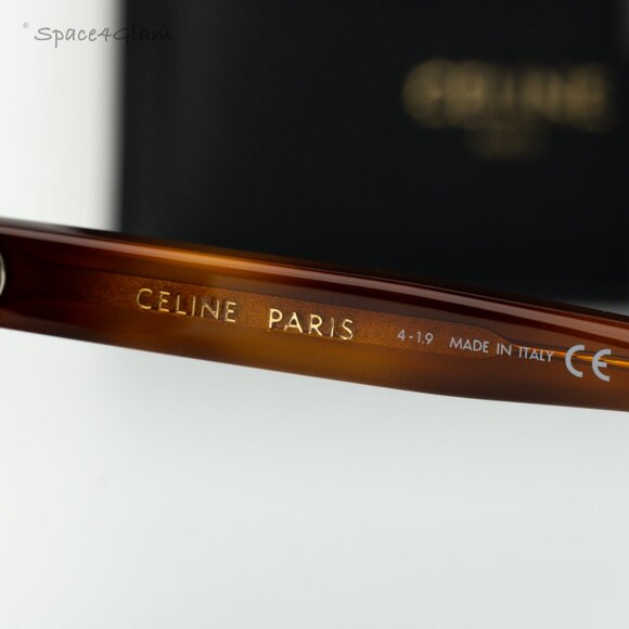 Celine Women Sunglasses Light Havana Smoke Mirror Oval CL40071I 56C BRAND NEW main image 7